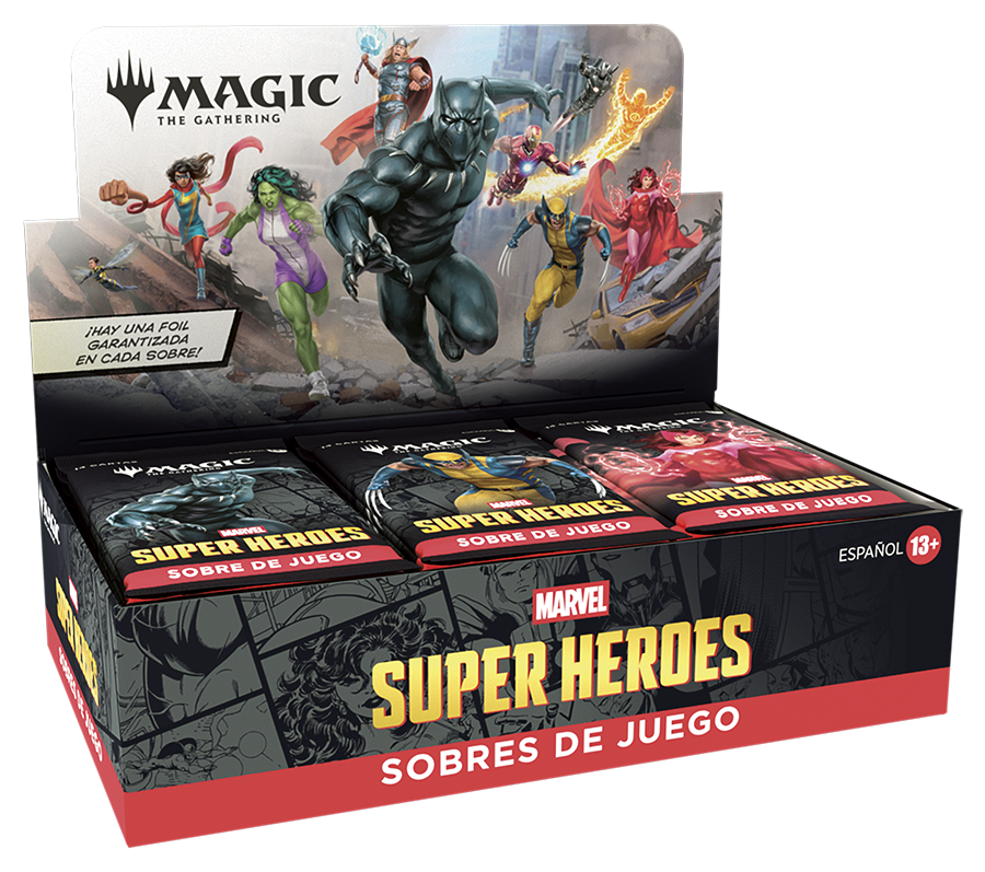 Caja de Sobres de Juego Marvel Super Heroes (Inglés)